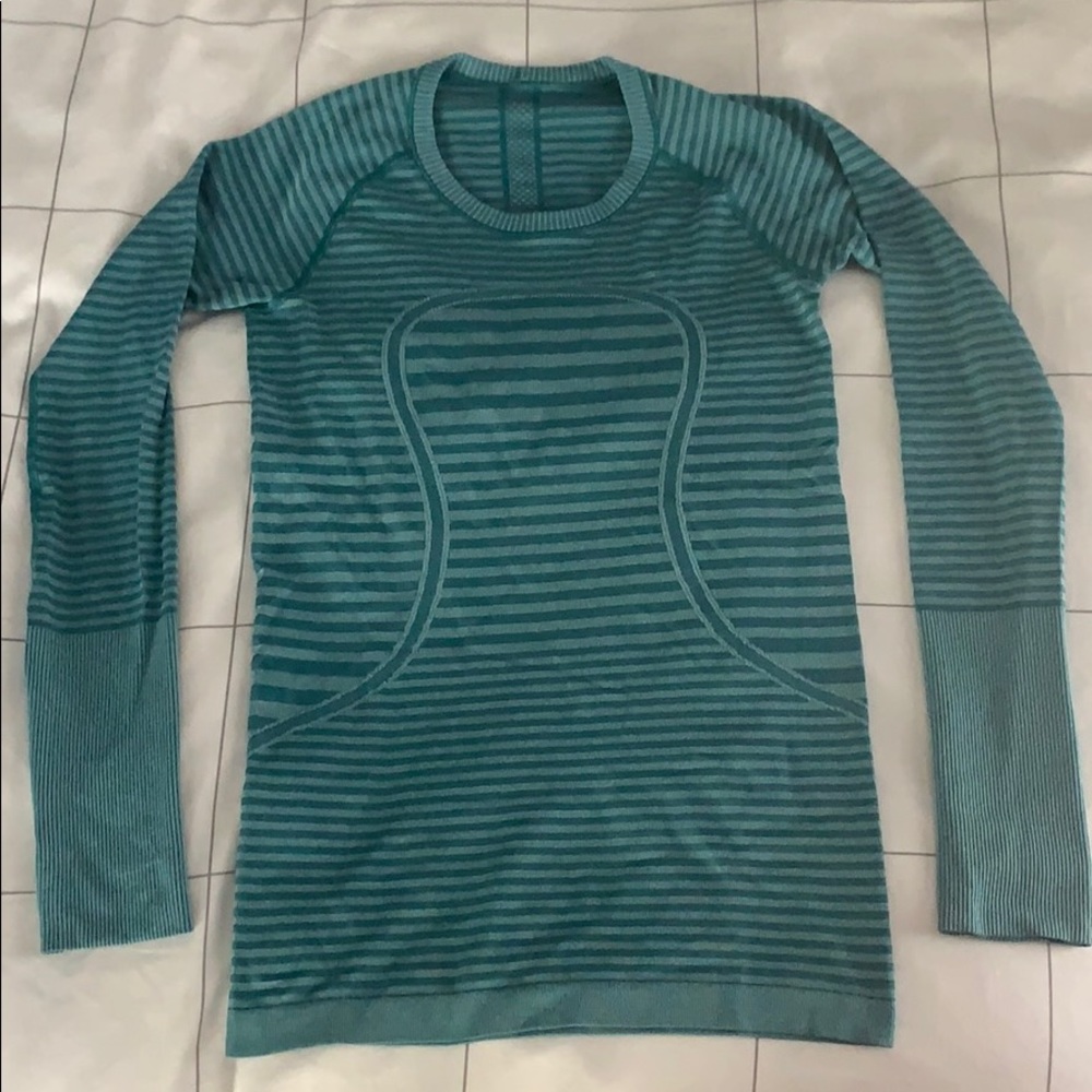 Lululemon swiftly tech long sleeve crew stripe 6